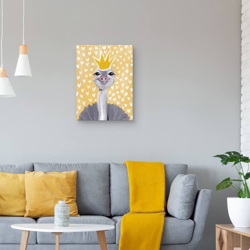 Princess Ostrich by Jessica Mingo Canvas Art Print