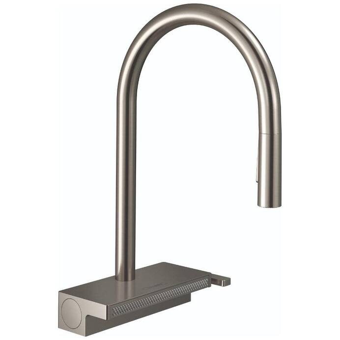 Hansgrohe Aquno Select 1.75 GPM Single Hole 3-Spray Pull Down Kitchen - Steel Optic