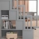 preview thumbnail 4 of 20, Full Size Solid Wood Loft Bed with Built-in Desk, Bookshelves and Storage Staircase