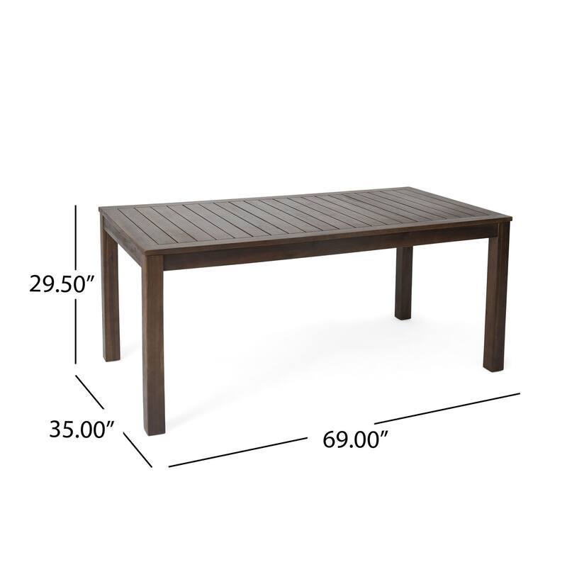 Patio Durable 69'' Acacia Wood Dining Table
