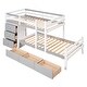 preview thumbnail 22 of 20, Modern Twin over Twin Loft Bunk Bed with Drawers and Ladder