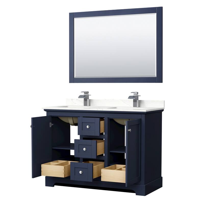 Wyndham Collection WCV232348D-QTZ-UNSM46 Avery 48" Free Standing