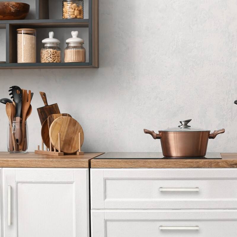 10 Pack 6-1/4 Inch Kitchen Square Cabinet Handles - Brushed Nickel - 6"L x 1"W