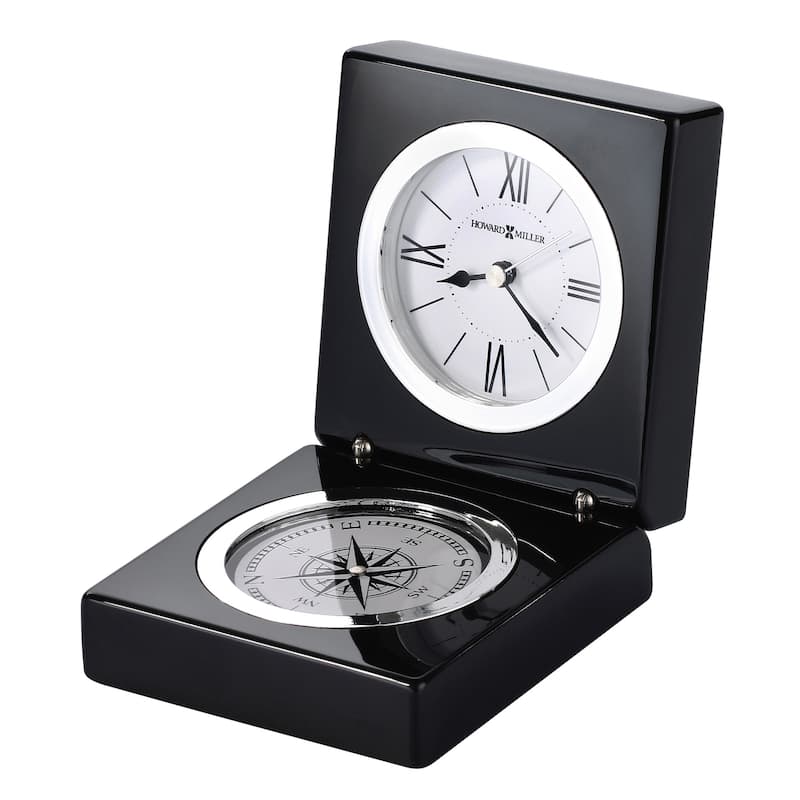 Howard Miller Endeavor Modern Desk Clock with Compass