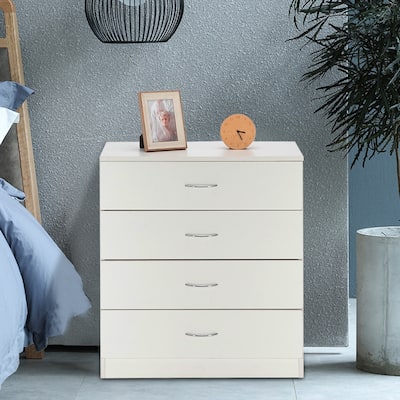 White OR Black 4-drawer Dresser Nightstand