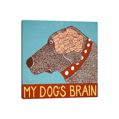 iCanvas "My Dogs Brain Choc" by Stephen Huneck Canvas Print