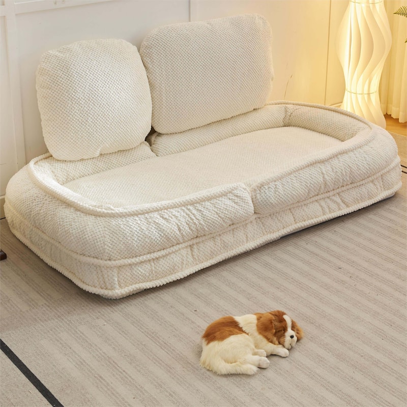 5 Adjustable Position Lazy Sofa - White