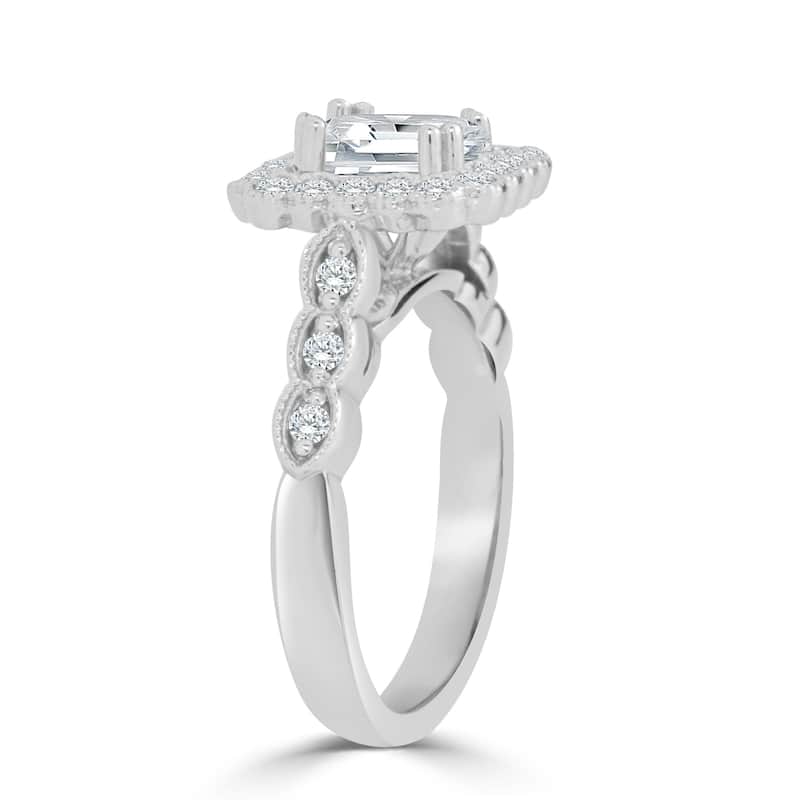 Auriya 14k Gold 2 1/2ctw Vintage Radiant-cut Halo Diamond Engagement Ring (H-I, SI1-SI2)