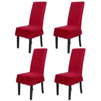 Buy Red Dining Chair Chair Covers Slipcovers Online At Overstock Our Best Slipcovers Furniture Covers Deals