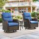 Option Brown Wicker / Blue Cushion