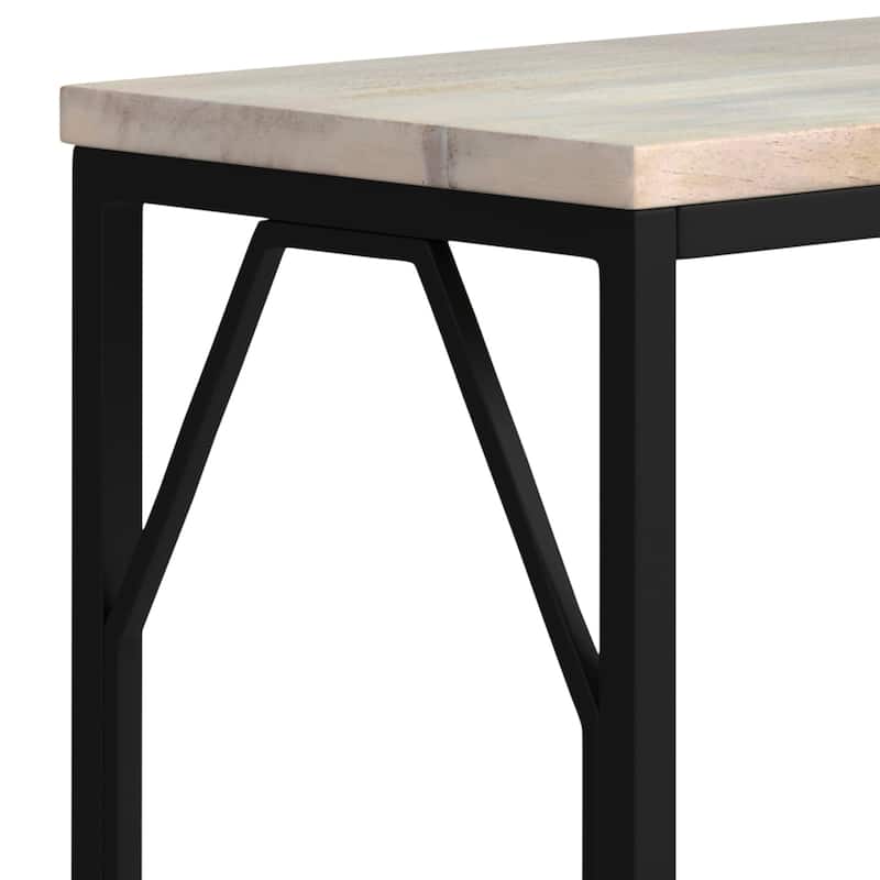 WYNDENHALL Ebsen Contemporary 20 inch Wide Metal and Wood Accent Side Table