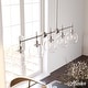 preview thumbnail 1 of 14, Hunter Xidane 5 Light Linear Chandelier - Dining Room, Kitchen Island - Contemporary, Transitional, Mid-Century Modern - 5-Light Brushed Nickel