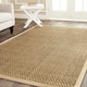 SAFAVIEH Natural Fiber Marina Basketweave Seagrass Rug - 5' x 8' - Natural/Beige
