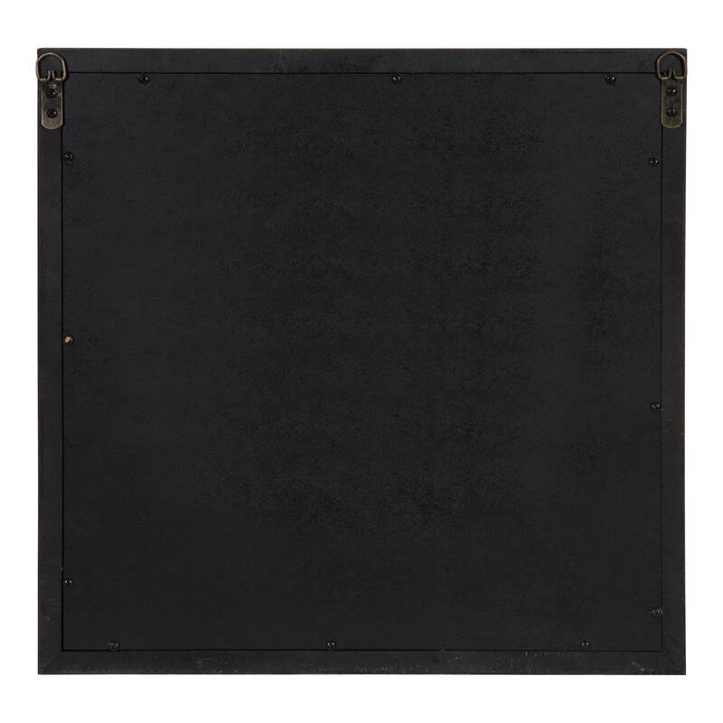 Kate and Laurel Jackson Distressed Wood Windowpane Mirror w/MetalShelf