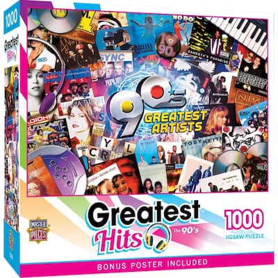 Greatest 90's Artists 1000 Pc Jigsaw Puzzle Fun for Adults & Kids