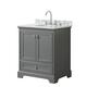 Option Dark Gray / White Carrara Marble Top / Polished