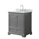 Option Dark Gray / White Carrara Marble Top / Polished