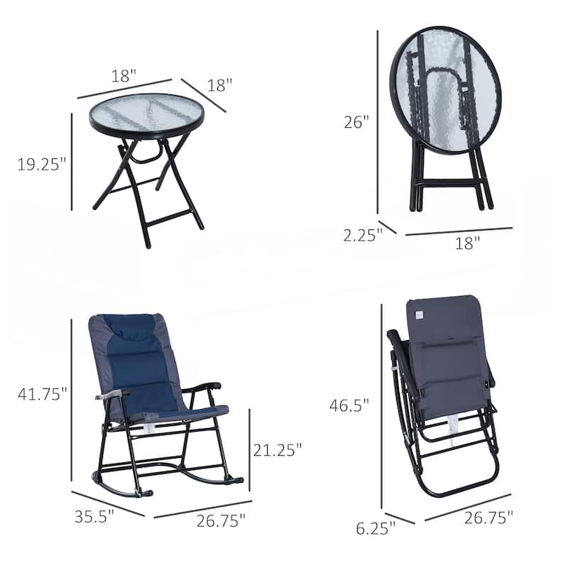 3 Piece Outdoor Patio Furniture Set
