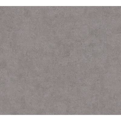 Ryu Dark Grey Cement Texture Wallpaper - 20.9in x 396in x 0.025in