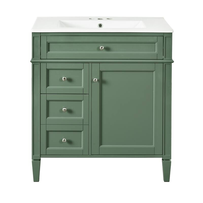30" Bathroom Vanity with Ceramic Sink