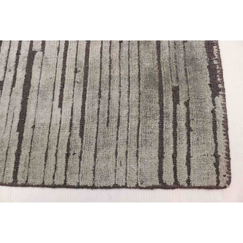 ECARPETGALLERY Hand Loomed Elysian Grey Rug - 5'1 x 6'10