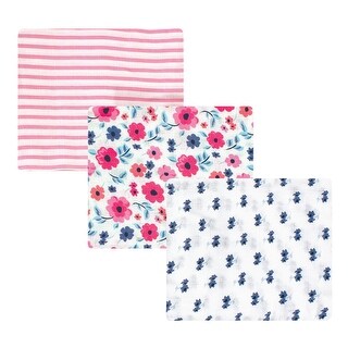 Touched by Nature Baby Girl Organic Cotton Muslin Swaddle Blanket, Garden Floral, One Size - Garden Floral - One Size