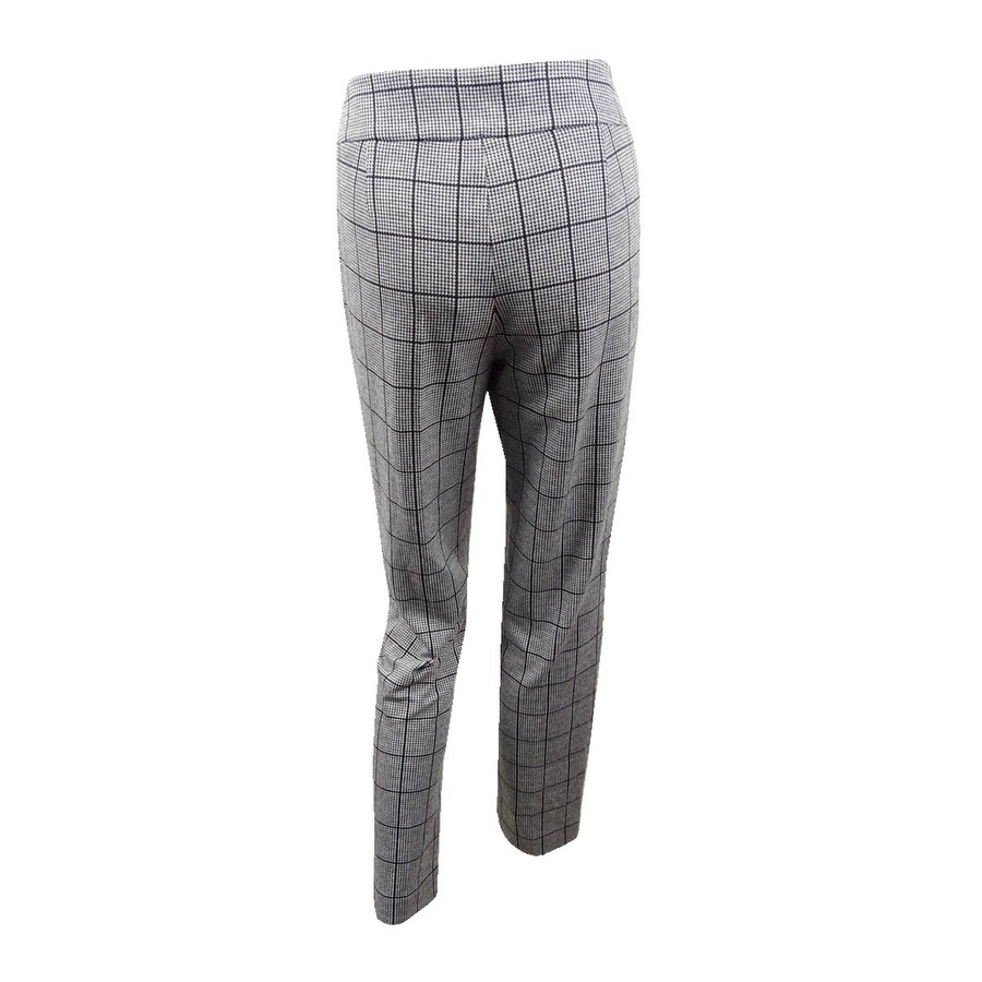 black and white plaid pants womens