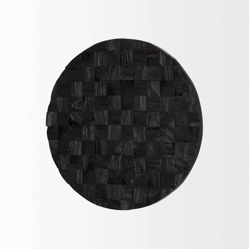 Into the Abyss I Dark Brown Wood 24" Wall Art