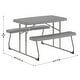 preview thumbnail 7 of 46, Indoor/Outdoor Commercial Grade Kids Folding Picnic Table with Benches - 37.5"D x 32.625"W x 21.5"H