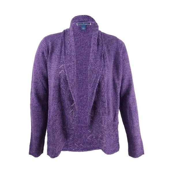 purple shawl cardigan