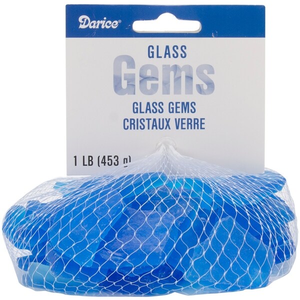 Genuine Glass Gems 1lb-Pacific Blue - Green
