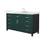 Option Green / Giotto Quartz Top / Brushed Gold Hardware