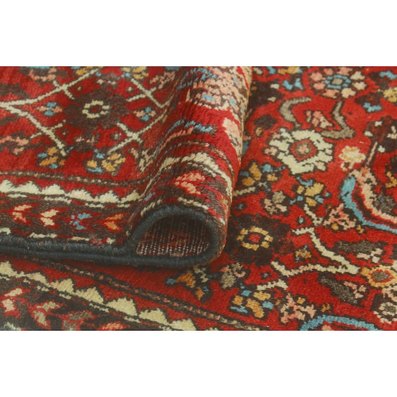 Fine Vintage Distressed Sandigul Red/Charcoal Runner - 2'9" x 9'3"