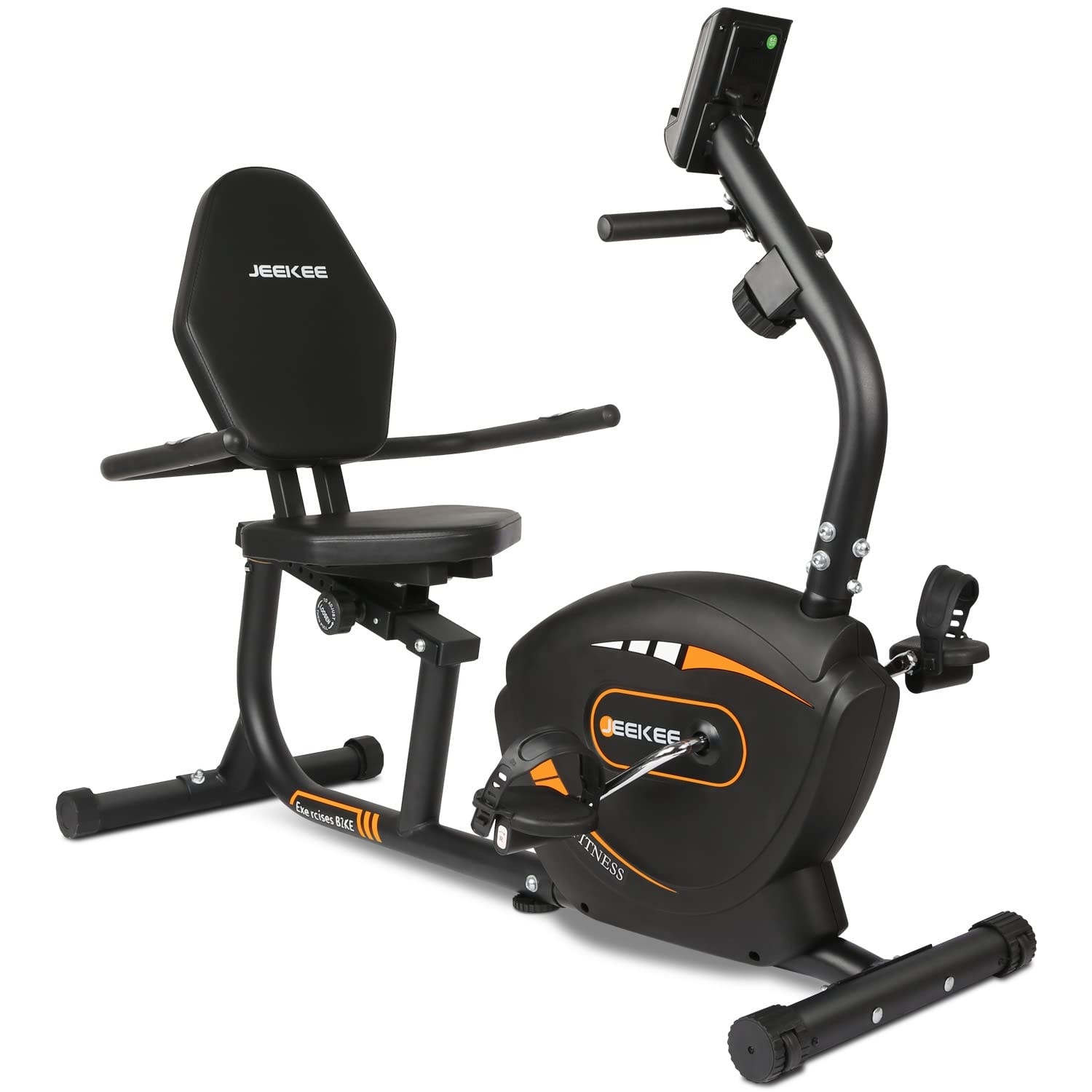 JEEKEE Recumbent Exercise Bike For Adults Seniors Indoor Magnetic Cycling Fitness Equipment For Home Workout Black