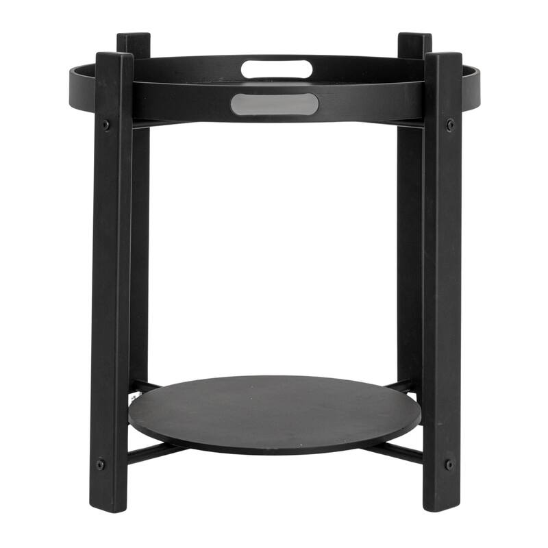 Fir Wood and Metal Tray Table