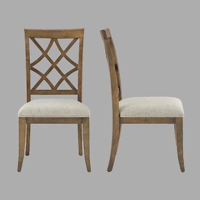 2-Pack Wooden Frame Dining Chairs, Comfortable Polyester Upholstery, Mid-Century Retro Style