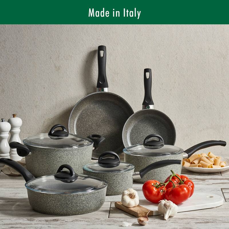 BALLARINI Parma by HENCKELS Forged Aluminum Nonstick Fry Pan Set - Granite