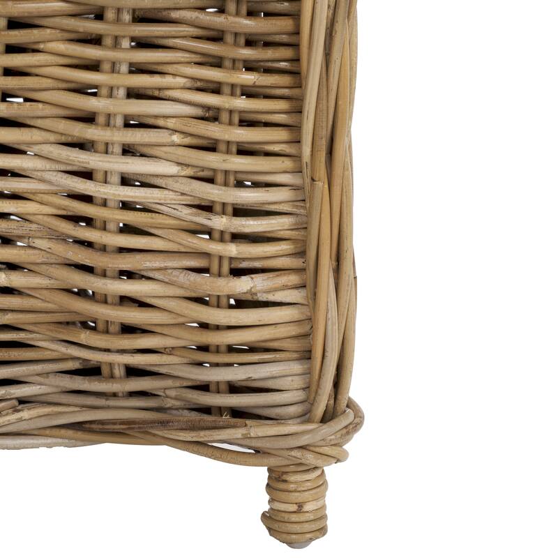 SAFAVIEH Heidrin Dining Grey Rattan Club Chair - 24"Wx23"Dx35"H