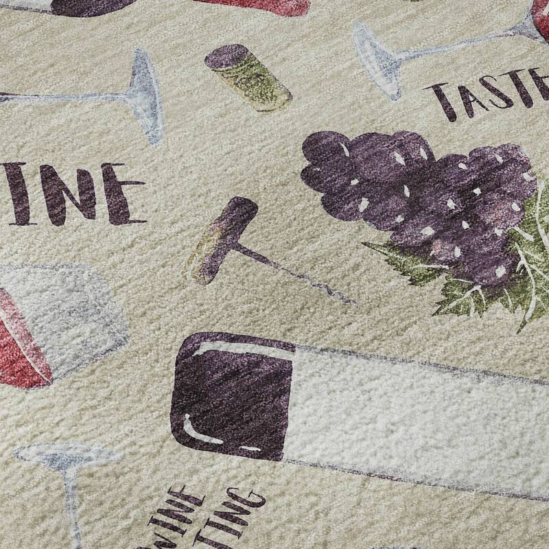 Premium Washable Super Soft Wine Not Mayfield Rug