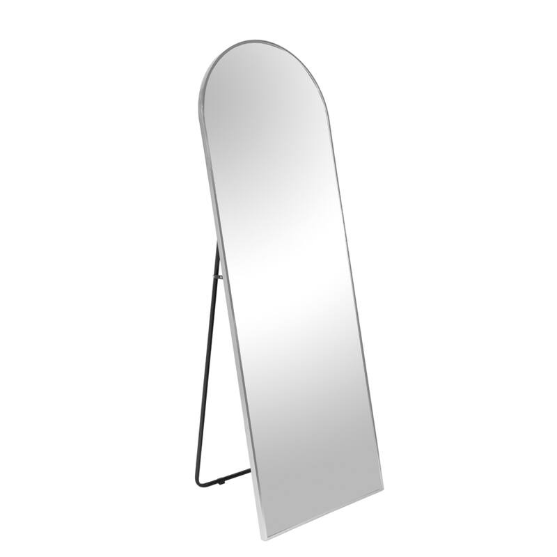 65'' x 22'' Aluminium Alloy Arch Full Length Mirror with Stand