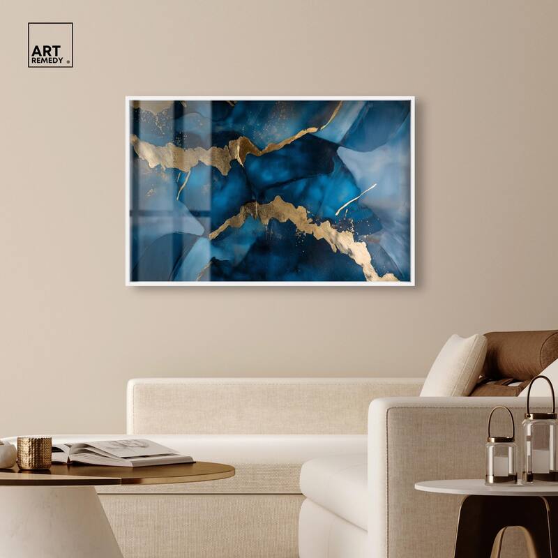 Dark Texture Golden Touch III Shadowbox by Art Remedy