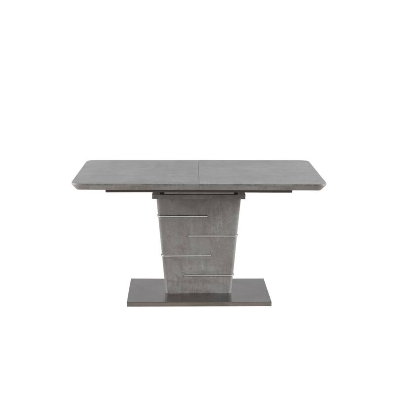 Somette Janice Faux Concrete Extendable Dining Table