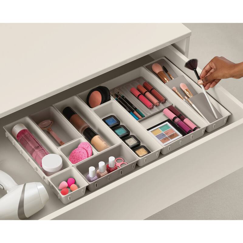 Joseph Joseph Viva 12-piece Makeup Drawer Organizer Set - Shell