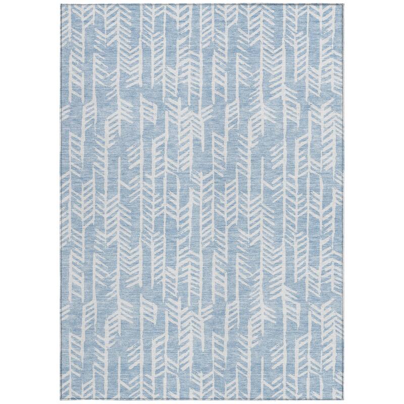 HomeRoots Tribal Transitional Rectangle Outdoor Rug