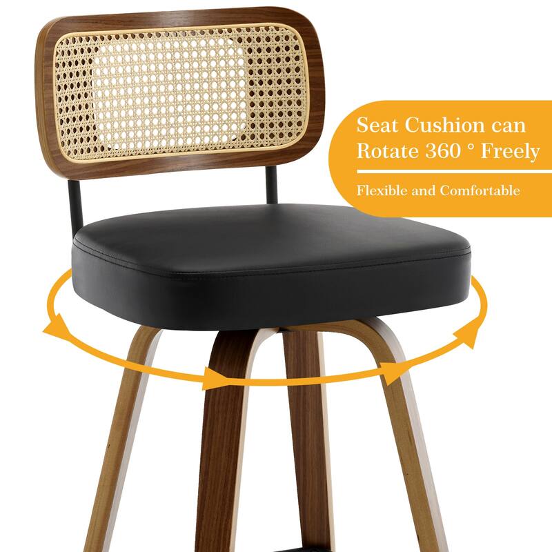 26"/29" Swivel Bar Stools/ Counter Stools with Bentwood Legs