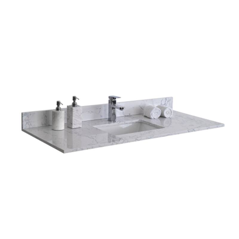 Modern bathroom stone vanity top carrara jade Bed Bath & Beyond