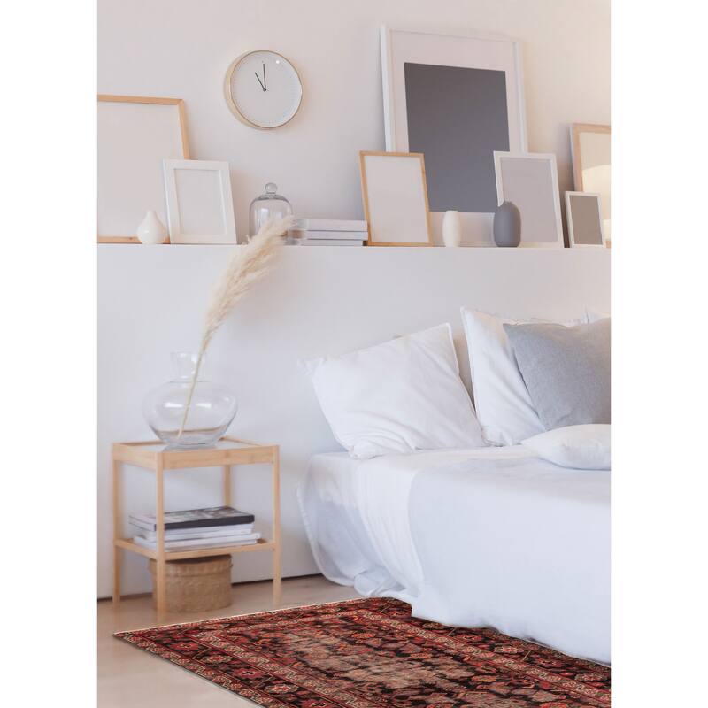 ECARPETGALLERY Hand-knotted Andelz Black Wool Rug - 3'11 x 7'4