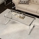 preview thumbnail 7 of 6, Furniture of America Kiloran Contemporary 47-inch Glass Top Coffee Table