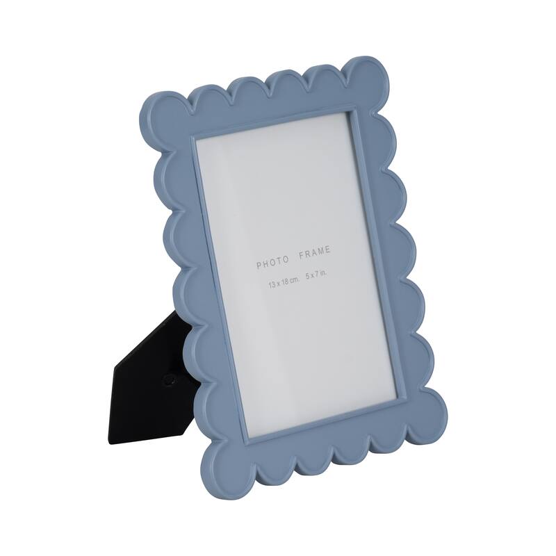 Resin Scallop Edge Photo Frame - Blue
