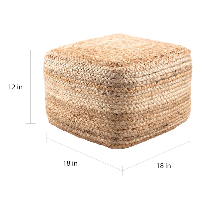 Sangam Natural Cuboid Jute Pouf